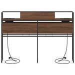 vidaXL Tête de lit de rangement Chêne marron 120 cm Bois d'ingénierie