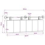 vidaXL Tête de lit suspendue Gris foncé Tissu