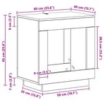 vidaXL Table d'appoint Chêne artisanal 60 x 40 x 65 cm