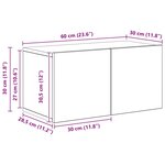 vidaXL Ensemble meuble TV 6 Pièces Chêne noir 80 x 30 x 30.5 cm
