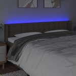 vidaXL Tête de lit à LED Taupe 183x16x78/88 cm Tissu