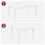 vidaXL Ensemble de salle à manger pour jardin 3 Pièces Blanc Rattan Polt