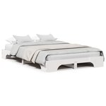 vidaXL Cadre de lit Blanc Bois massif 120 x 190 cm Durable Solide