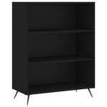 vidaXL Buffet noir 69 5x32 5x180 cm bois d'ingénierie