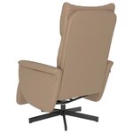 vidaXL Fauteuil inclinable avec repose-pieds cappuccino similicuir
