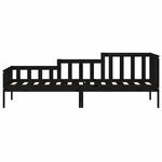 vidaXL Lit de jour sans matelas noir 80x200 cm bois de pin massif