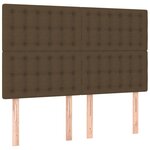 vidaXL Têtes de lit 4 Pièces Marron foncé 72x5x78/88 cm Tissu