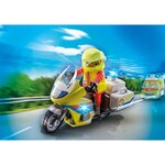 PLAYMOBIL 71205 - City Life Urgentiste avec moto et effet lumineux