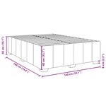vidaXL Sommier à lattes de lit avec matelas Bleu 140x190 cm Tissu