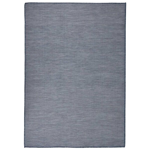 vidaXL Tapis à tissage plat d'extérieur 160x230 cm Bleu