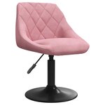 vidaXL Chaises pivotantes à manger lot de 6 rose velours