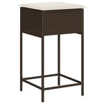 vidaXL Ensemble de bar de jardin avec coussins 7 Pièces marron poly rotin