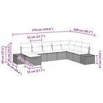 vidaXL Ensemble de canapé de jardin avec coussin 8 Pièces Noir polyrotin