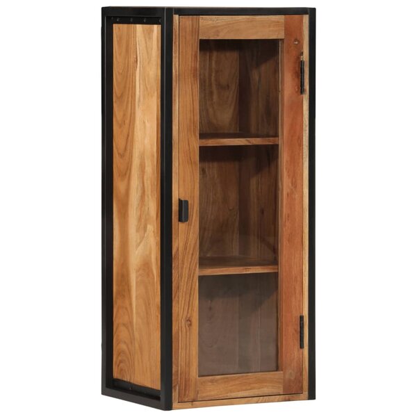 vidaXL Armoire de salle de bain murale bois massif d'acacia et fer