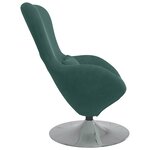 vidaXL Fauteuil œuf Vert foncé Velours