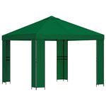 vidaXL Pavillon 3 x 3 m Vert Polyester et Acier 190 gsm