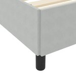 vidaXL Cadre de lit Gris clair  gris et blanc 90 x 200 cm Velours