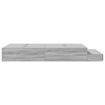 vidaXL Cadre de lit avec rangement Sonoma gris 226.5 x 120 x 31.5 cm