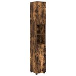 vidaXL Ensemble de mobilier de salle de bain 4 Pièces Chêne fumé