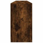 vidaXL Buffet avec lumières LED chêne fumé 162x37x67 cm