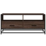 vidaXL Table basse chêne marron 100x50x45cm bois d'ingénierie et métal