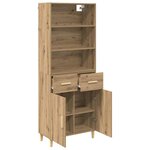 vidaXL Haut Armoire avec tiroir Chêne artisanal 69 5 x 34 x 180 cm
