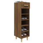 vidaXL Meuble à chaussures Chêne marron 30x35x105 cm Bois d'ingénierie
