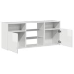 vidaXL Meuble TV avec lumières LED blanc brillant 120x30x50 cm