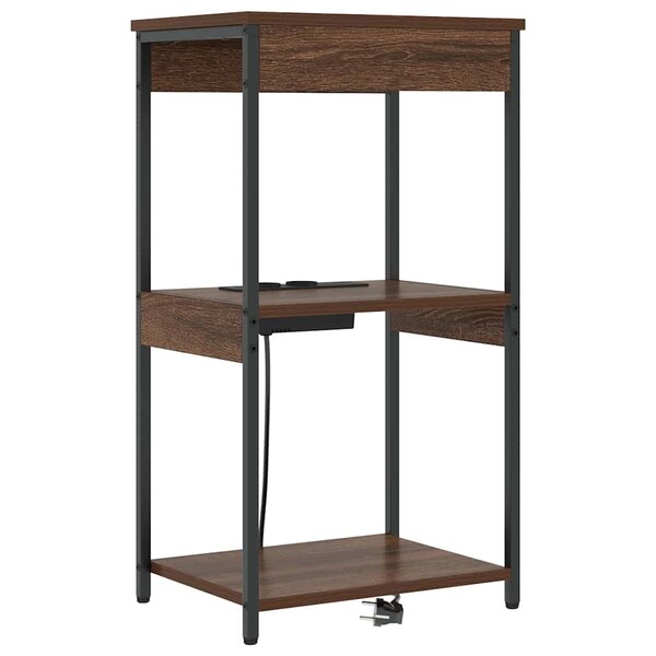 vidaXL Cabinet de chevet Chêne brun 41 x 31 x 76 cm Bois d'ingénierie