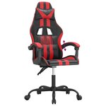 vidaXL Chaise de jeu Noir et rouge Similicuir