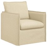 vidaXL Canapé Crème 75 x 82 x 85 cm tissu