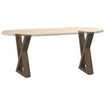 vidaXL Pieds de table basse 2 pièces Acier naturel 38 x (42-43 3) cm Acier