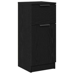 vidaXL Buffet Chêne Noir Chêne noir 30 x 30 x 70 cm Bois d'ingénierie