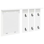 vidaXL Porte-manteau mural Blanc 85 x 10 x 45 cm Bois d'ingénierie