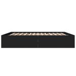 vidaXL Cadre de lit sans matelas noir 180x200 cm