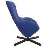 vidaXL Fauteuil œuf Bleu police 63 x 73 x 90 cm Velours