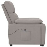 vidaXL Fauteuil inclinable électrique Taupe Tissu