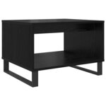vidaXL Table basse Chêne noir 60 x 50 x 40 cm Bois d'ingénierie
