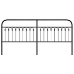 vidaXL Tête de lit métal noir 200 cm