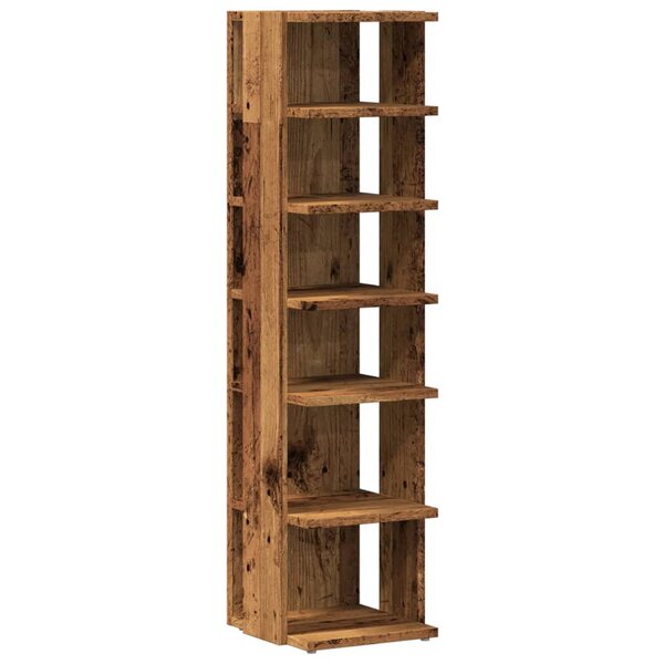 vidaXL Armoire à chaussures vieux bois 28x27x102 cm bois d'ingénierie