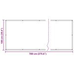 vidaXL Écran de balcon Rouge 100 x 700 cm Tissu Oxford