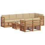 vidaXL Ensembles de canapés avec coussin 9 Pièces Naturel et Beige