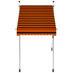 vidaXL Auvent manuel rétractable 100 cm Orange et marron