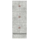 vidaXL Cadre de lit avec rangement Gris béton 236.5 x 90 x 31.5 cm