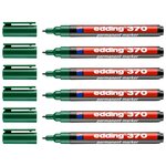 Marqueur Permanent 370 Pointe Fine Vert 1 mm x 6 EDDING