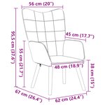 Fauteuil relaxant vidaXL Gris foncé en tissu ressemblant à de la laine bouclée
