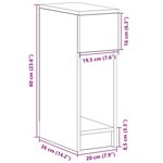 vidaXL Tables de chevet avec tiroir 2 Pièces chêne noir 20x36x60 cm