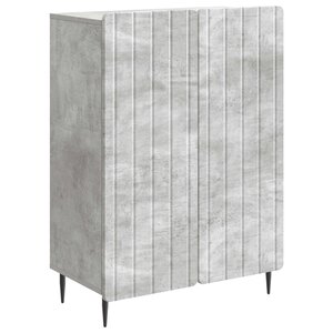 vidaXL Buffet Gris béton 66 x 34 5 x 92 cm Bois d'ingénierie