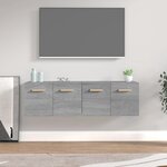 vidaXL Armoires murales 2 Pièces Sonoma gris 60x36 5x35 cm Bois