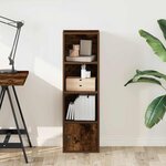 vidaXL Bibliothèque chêne fumé 31x24x102 cm bois d'ingénierie